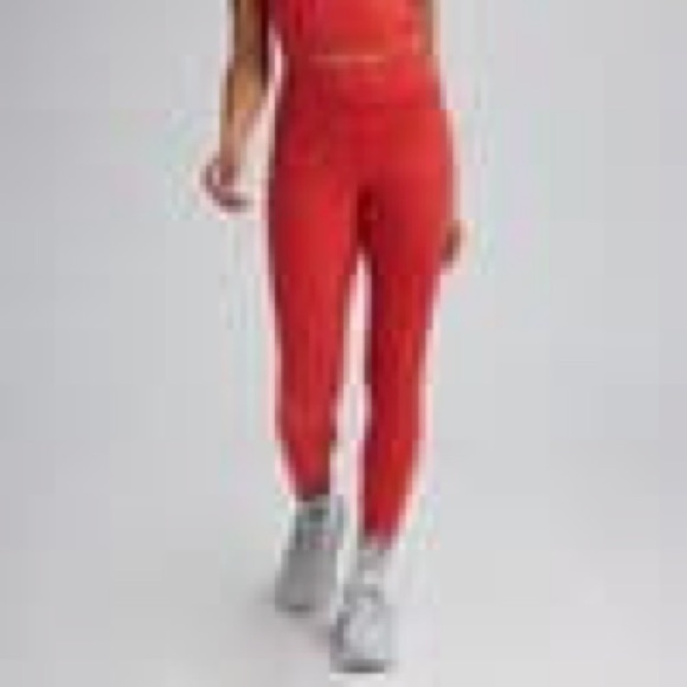 Stoic 7/8 Color Block Womens Large Leggings Hot Sauce/Beaver Fur
